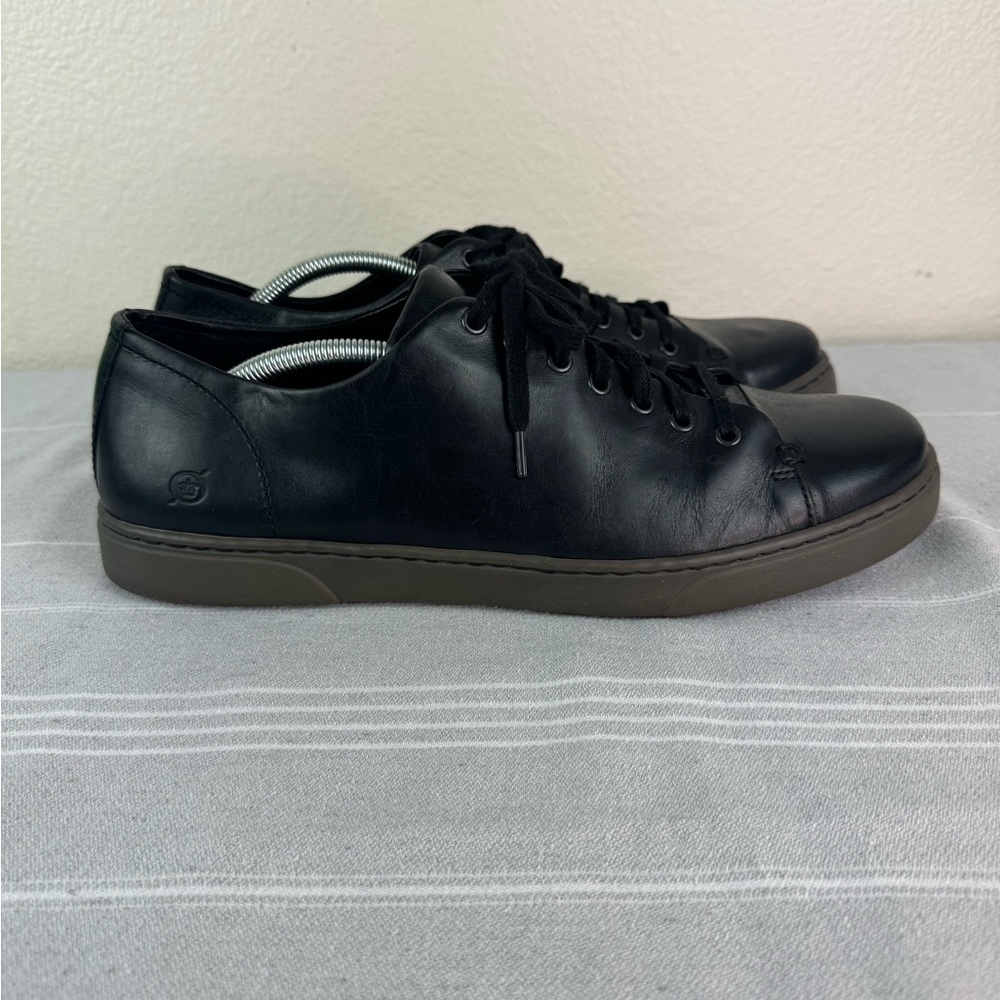 BORN Mens Bayne Full Grain Leather Shoes Sz 11.5 Cap Toe Casual Dress Black GUC - Picture 5 of 11